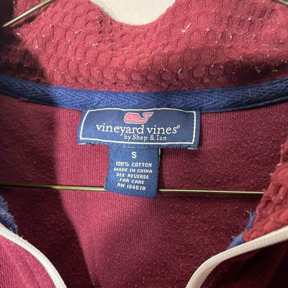 Vineyard Vines Men’s Quarter Zip Red Sweater Small - Picture 3 of 8